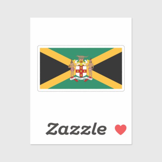 Jamaica Vlag/Wapenmunt Sticker (Vel)