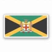 Jamaica Vlag/Wapenmunt Sticker (Voorkant)