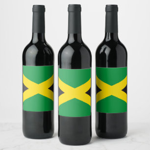 Jamaica vlag wijn etiket