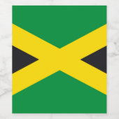 Jamaica vlag wijn etiket (Enkel label)