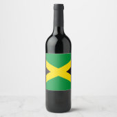 Jamaica vlag wijn etiket (Voorkant)