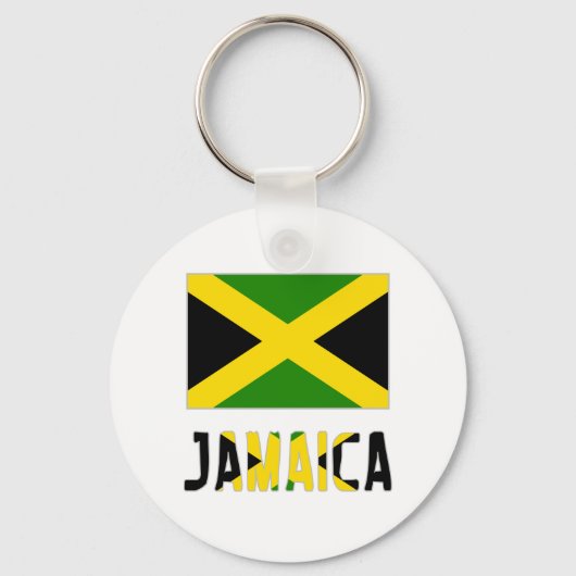 Jamaica Vlag & Woord Sleutelhanger (Voorkant)