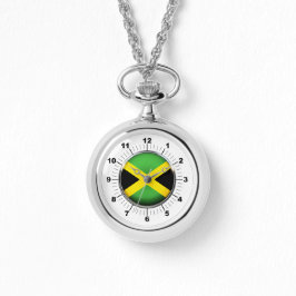Jamaica Vlag Wraparound Silver Watch voor dames Horloge