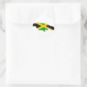 Jamaica-vlaggenkaart Ronde Sticker (Tas)