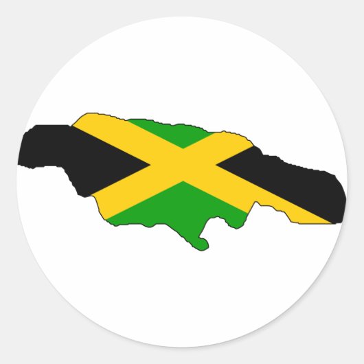 Jamaica-vlaggenkaart Ronde Sticker (Voorkant)