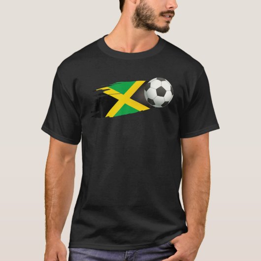 Jamaica Voetbal Jamaica Flag Jersey - Jamaicaan T-shirt (Voorkant)