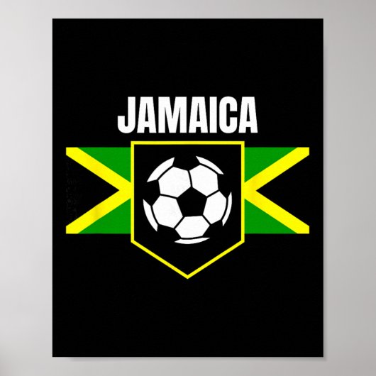 Jamaica Voetbal Kind Poster (Voorkant)