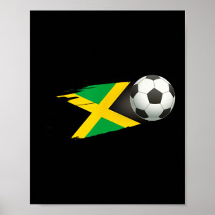Jamaica Voetbal Ll Jamaica Vlag Jersey - Jamaicaan Poster