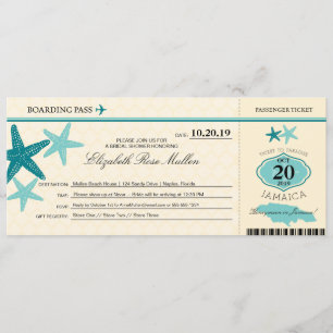 Jamaica Vrijgezellenfeest Boarding Pass Kaart
