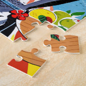 Jamaica, Vrouw aan de Donkey door de kust, grappig Legpuzzel (Zijkant)