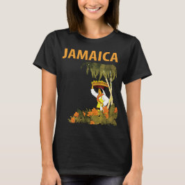 Jamaica, vrouw met een mand t-shirt