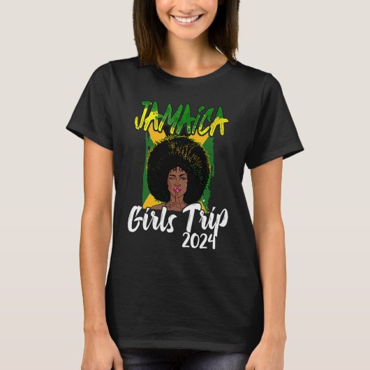 Jamaica Vrouwenreis 2024 Dames Afscheidsfeest T-shirt (Voorkant)