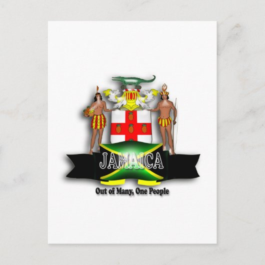 Jamaica Wapenmunt Briefkaart (Voorkant)