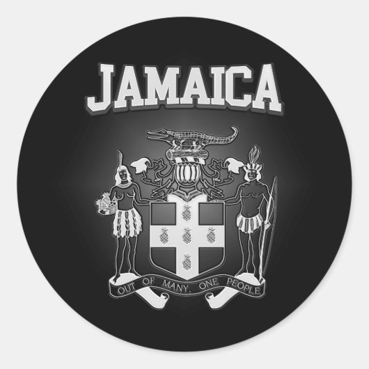 Jamaica wapenstilstand ronde sticker (Voorkant)