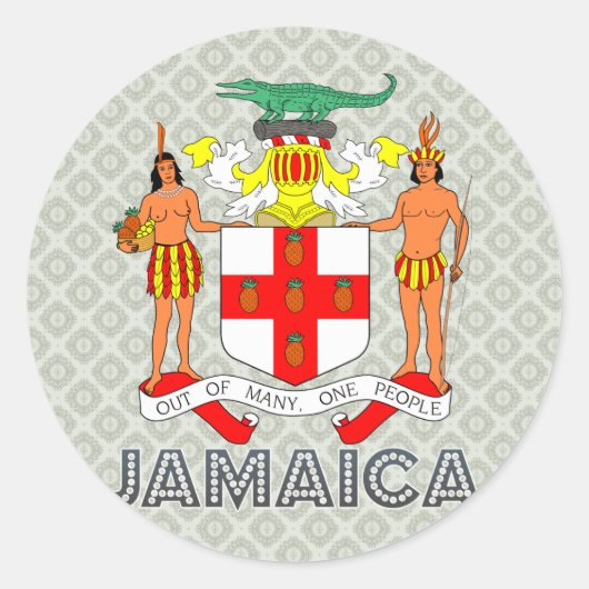Jamaica wapenstilstand ronde sticker (Voorkant)