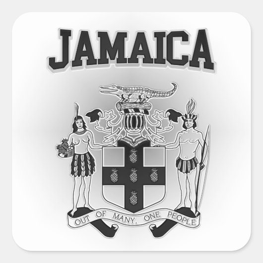 Jamaica wapenstilstand vierkante sticker (Voorkant)