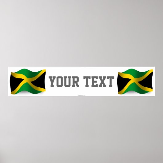 Jamaica Waving Flag Banner Poster (Voorkant)