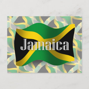 Jamaica Waving Flag Briefkaart