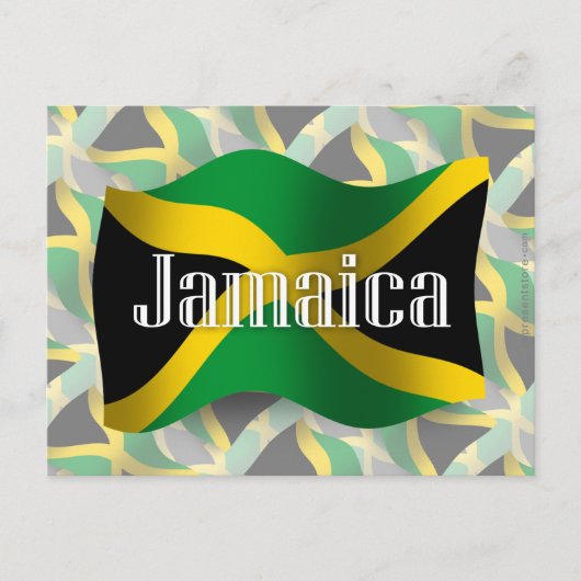 Jamaica Waving Flag Briefkaart (Voorkant)