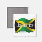 Jamaica Waving Flag Magneet (Voorkant / Achterkant)