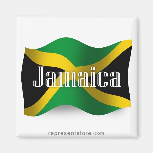 Jamaica Waving Flag Magneet (Voorkant)