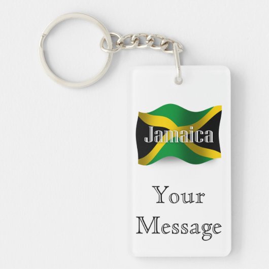 Jamaica Waving Flag Sleutelhanger (Voorkant)