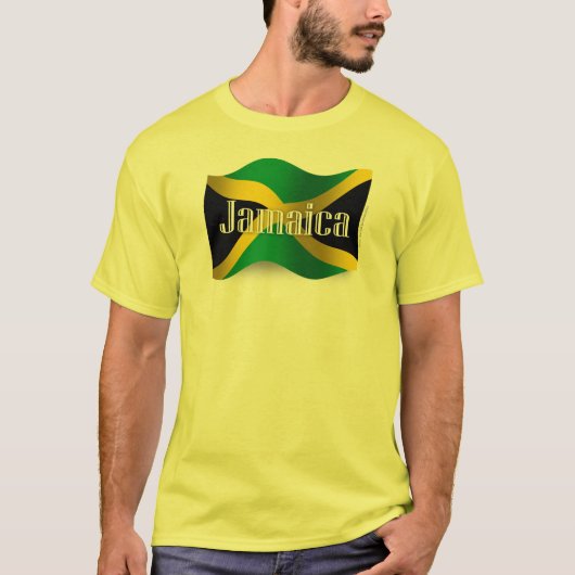Jamaica Waving Flag T-shirt (Voorkant)