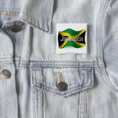 Jamaica Waving Flag Vierkante Button 5,1 Cm (In situ)