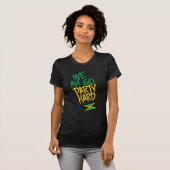 Jamaica We Ah Go Party Hard Jamaican Flag T-shirt (Voorkant volledig)