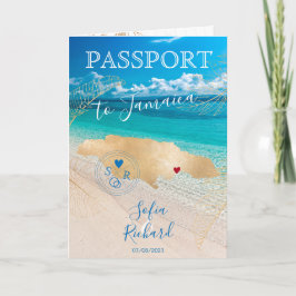 Jamaica Wedding Destination Passport Map