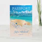 Jamaica Wedding Destination Passport Map (Voorkant)