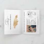 Jamaica Wedding Destination Passport Uitnodiging (Binnen)