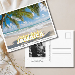 Jamaica Wedding Destination Save the Date Briefkaa Briefkaart