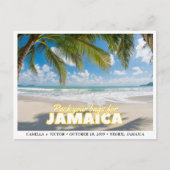 Jamaica Wedding Destination Save the Date Briefkaa Briefkaart (Voorkant)