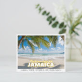 Jamaica Wedding Destination Save the Date Briefkaa Briefkaart (Staand voorkant)