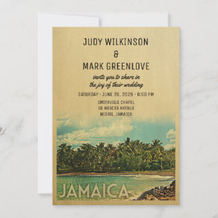 Jamaica Wedding Invitation  Middeleeuwen Kaart