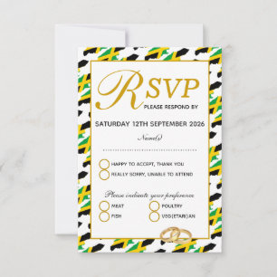 JAMAICA Wedding RSVP-reactiekaart RSVP Kaartje