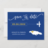 Jamaica Wedding Save the Date Card, Map Magnetische Uitnodiging (Voorkant)