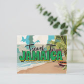 Jamaica Wedding Vintage Travel poster Briefkaart (Staand voorkant)