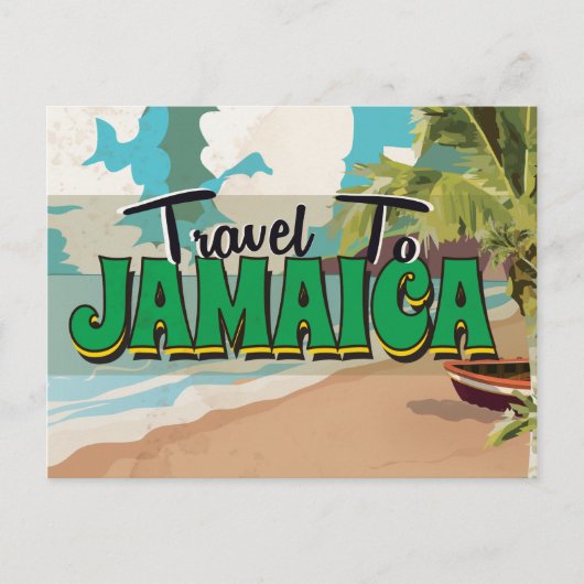 Jamaica Wedding Vintage Travel poster Briefkaart (Voorkant)