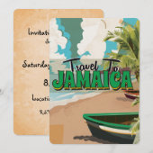 Jamaica Wedding Vintage Travel poster Kaart (Voorkant / Achterkant)