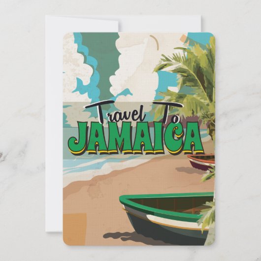 Jamaica Wedding Vintage Travel poster Kaart (Voorkant)