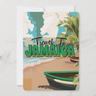 Jamaica Wedding Vintage Travel poster Kaart