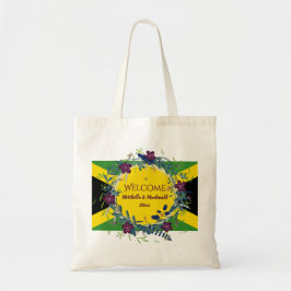 JAMAICA WEDDING WELCOME Destination Floral Tote Bag