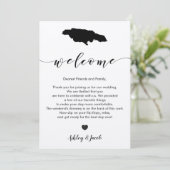 Jamaica Wedding Welcome Letter & Itinerary Programmakaart (Staand voorkant)