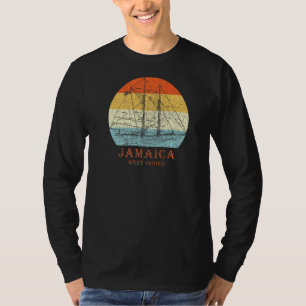 Jamaica West-Indië  blauwdruk zeilboot VAC T-shirt
