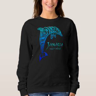 Jamaica West Indies Retro Tribal Dolphin V Trui