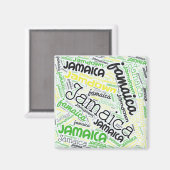 Jamaica Word Cloud Magneet (Voorkant / Achterkant)