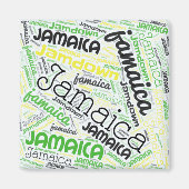 Jamaica Word Cloud Magneet (Voorkant)