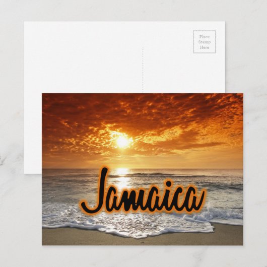 Jamaica-zonsondergang Briefkaart (Voorkant / Achterkant)